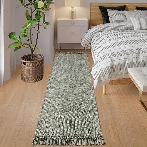 Miniatura 203 de Collive - Tapete de 27 x 43 pulgadas, lavable a máquina, para interiores y exteriores, de bajo perfil, suave algodón tejido a mano, para baño