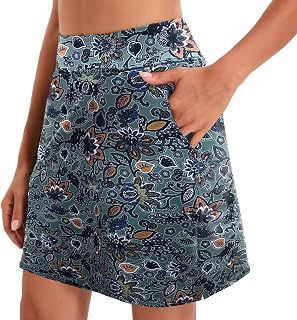 Falda pantalón para mujer, falda de tenis atlética con pantalones cortos, bolsillos casuales, falda de golf, cintura alta, para entrenamiento, verano