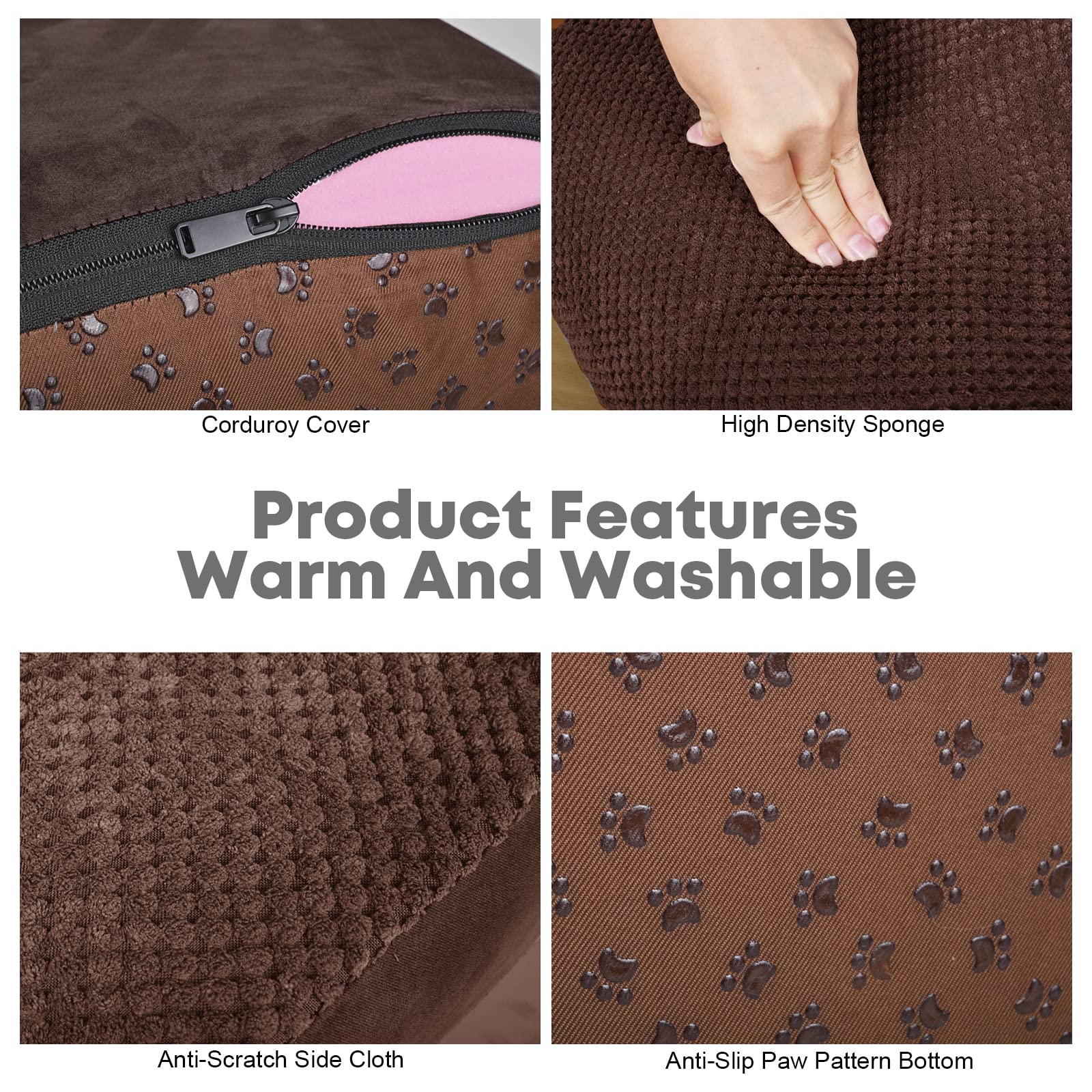 Scaletta Per Cani A 3 Gradini - Morbida E Sicura Per Letti E Divani - Foto 8