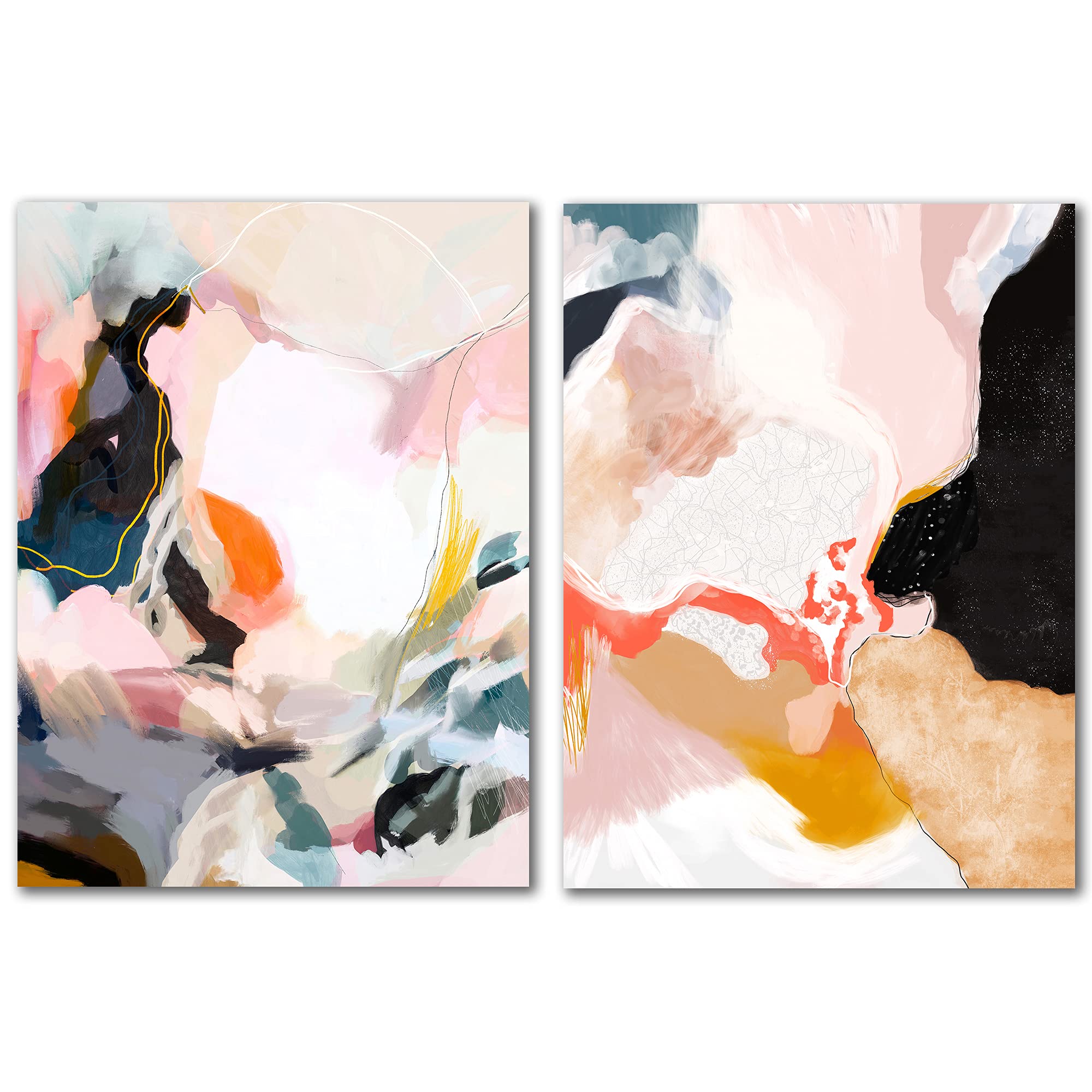 Americanflat 2 Piece Canvas Set 18x24 - Apricot Dawn by Louise Robinson