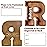 Summidate Customized Name Extra Large Wooden Piggy Bank for Kids Boys Girls Alphabets Letter A-Z Coins Bills Money Change Saving Box Clear Cover (Laser Engraved) Educational Toys 12- Letter R