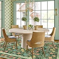 Vista 53 de Vintage Bohemian Entry Rug, 2x3 Small Entryway Rug Boho Kitchen Rugs Non-Slip Washable Indoor Door Mat, Distressed Floral Soft Accent Throw Rugs for