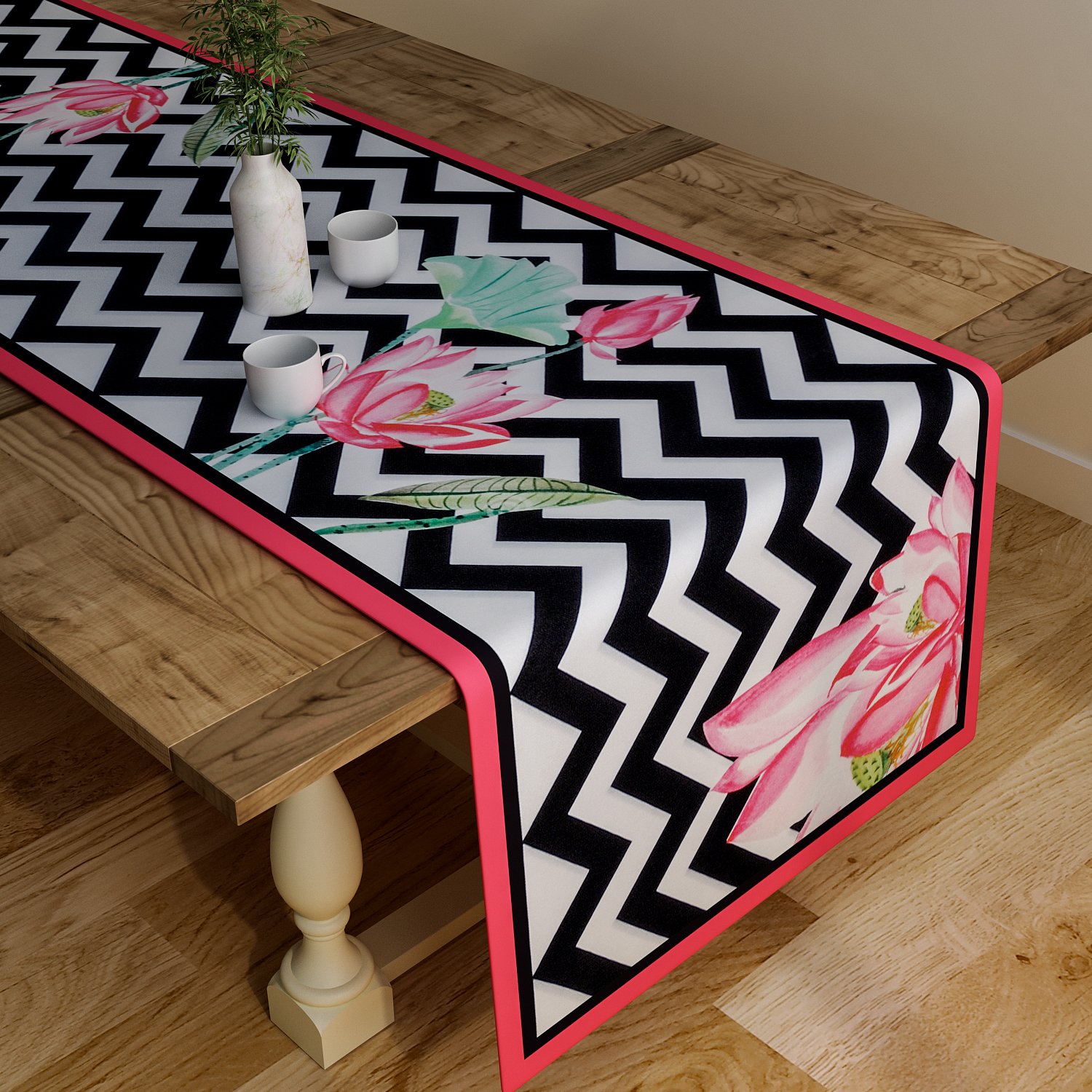 SEJ Table Runner - Pink Dining Table Protector -29