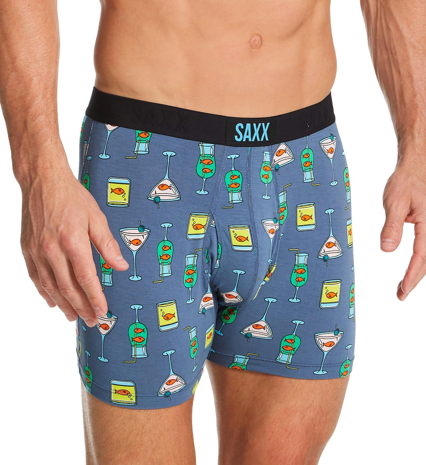 SAXX Underwear Co Mens Saxx Underwear Mens Boxer Briefs- Ultra Boxer Briefs With Fly and Built-in Ballpark Pouch