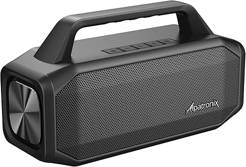 Alpatronix Altavoz Bluetooth estéreo impermeable IPX6 de 80 W (100 W máximo), portátil inalámbrico, banco de energía de 12000 mAh, manos libres, a