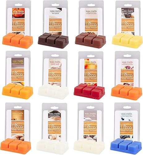 Miniatura 8 de Holiday Treats - Juego de variedad de cera derretida de invierno y otoño, 12 aromas diferentes (2.5 onzas de sabor ea) mimosa, coco, limón, galleta