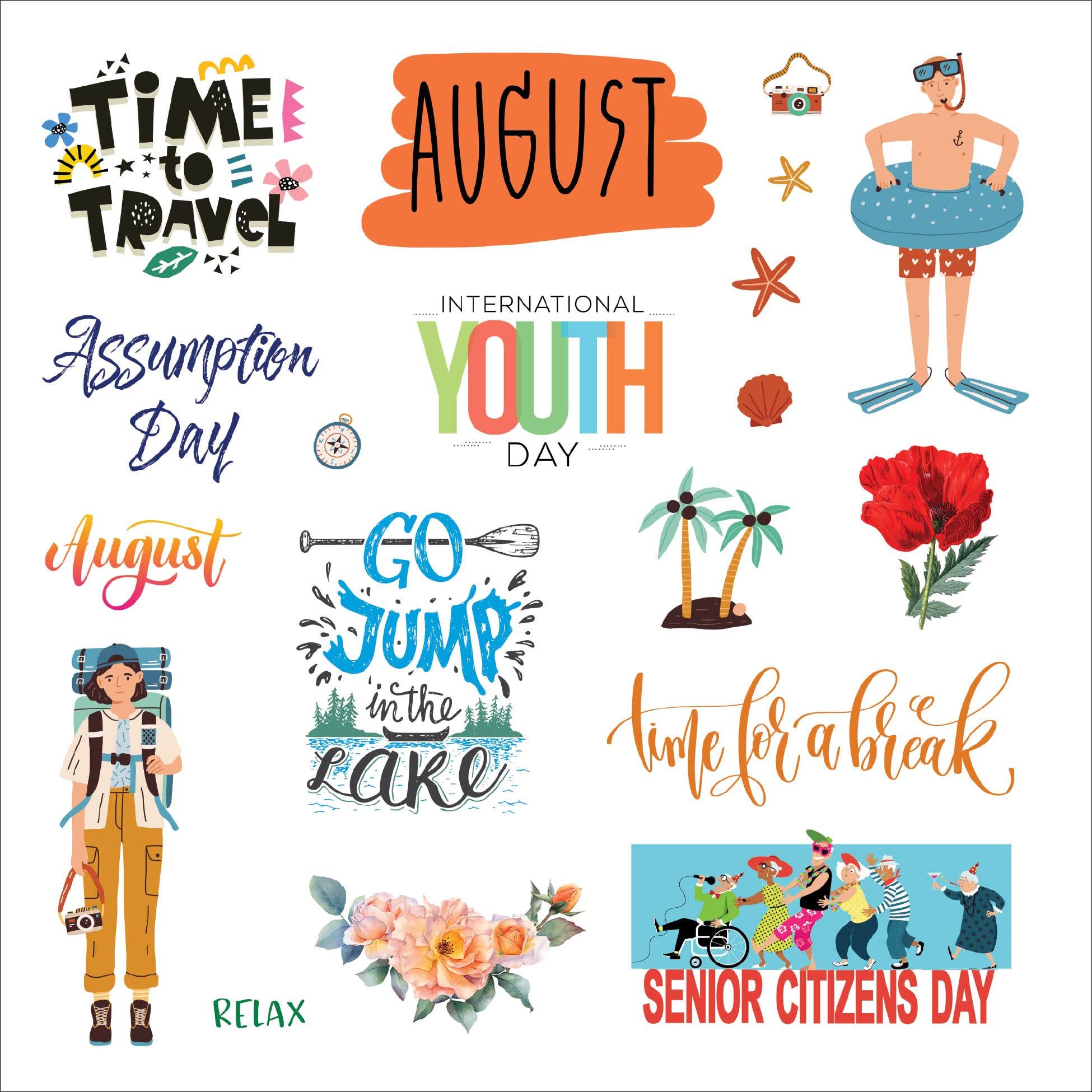 A Year in Stickers: Fun Pictures and Words to Highlight Celebrations