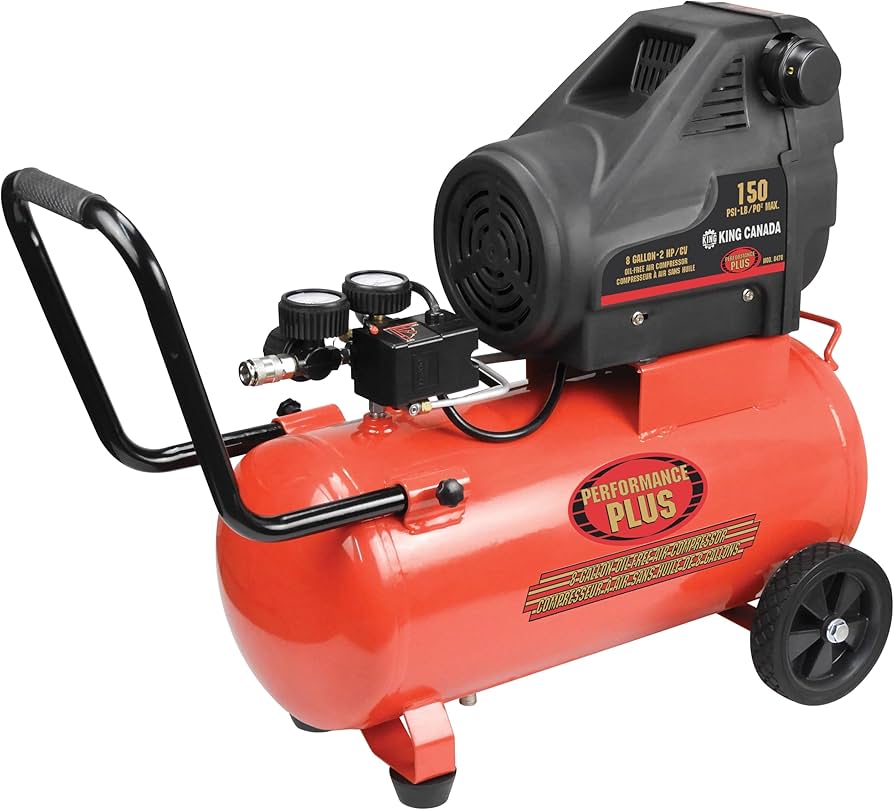 King Canada 8 Gallon Horizontal Air Compressor (8478) : Amazon.ca