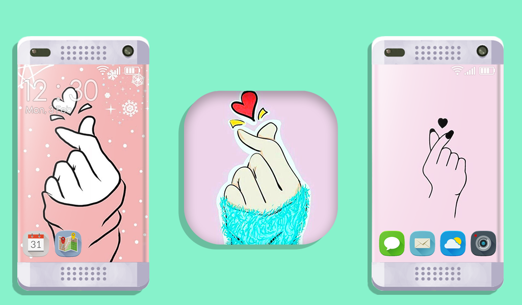 Finger Heart Wallpaper Kpop Things