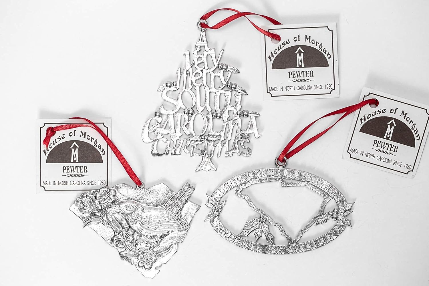 Handmade South Carolina Set Handmade - South Carolina Set of Three Ornaments -SC Welcome Home Present - Unique Traveler Souvenirs