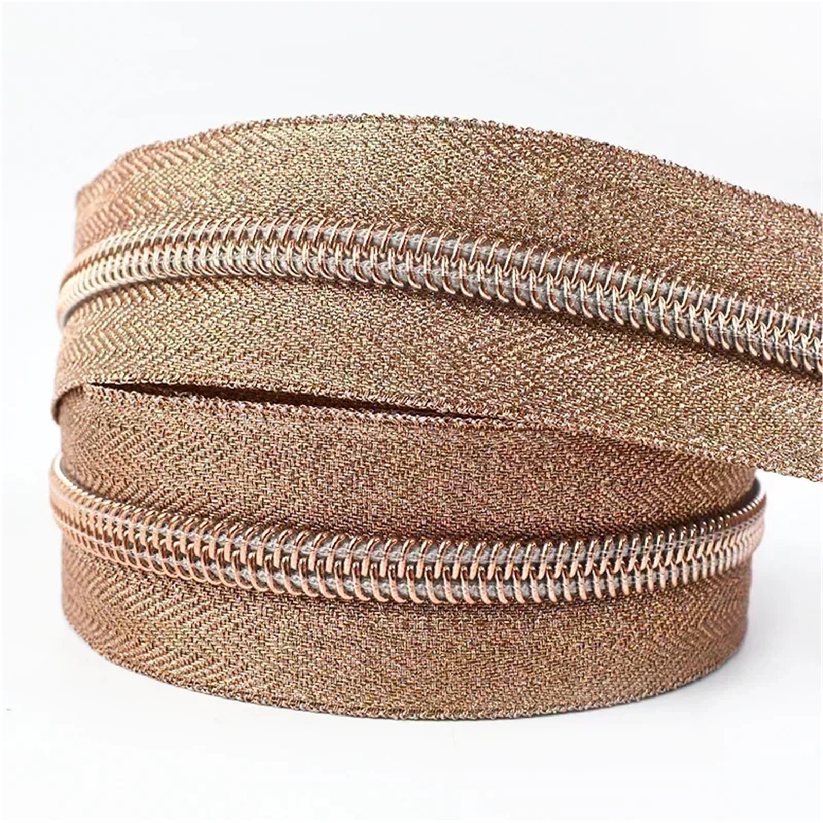 Two Way Separating Zipper, 1m No5 Multicolor Nylon Coil Two Way Zipper Tape Slider for Bag Clothing Repair Sewing(Multicolor)