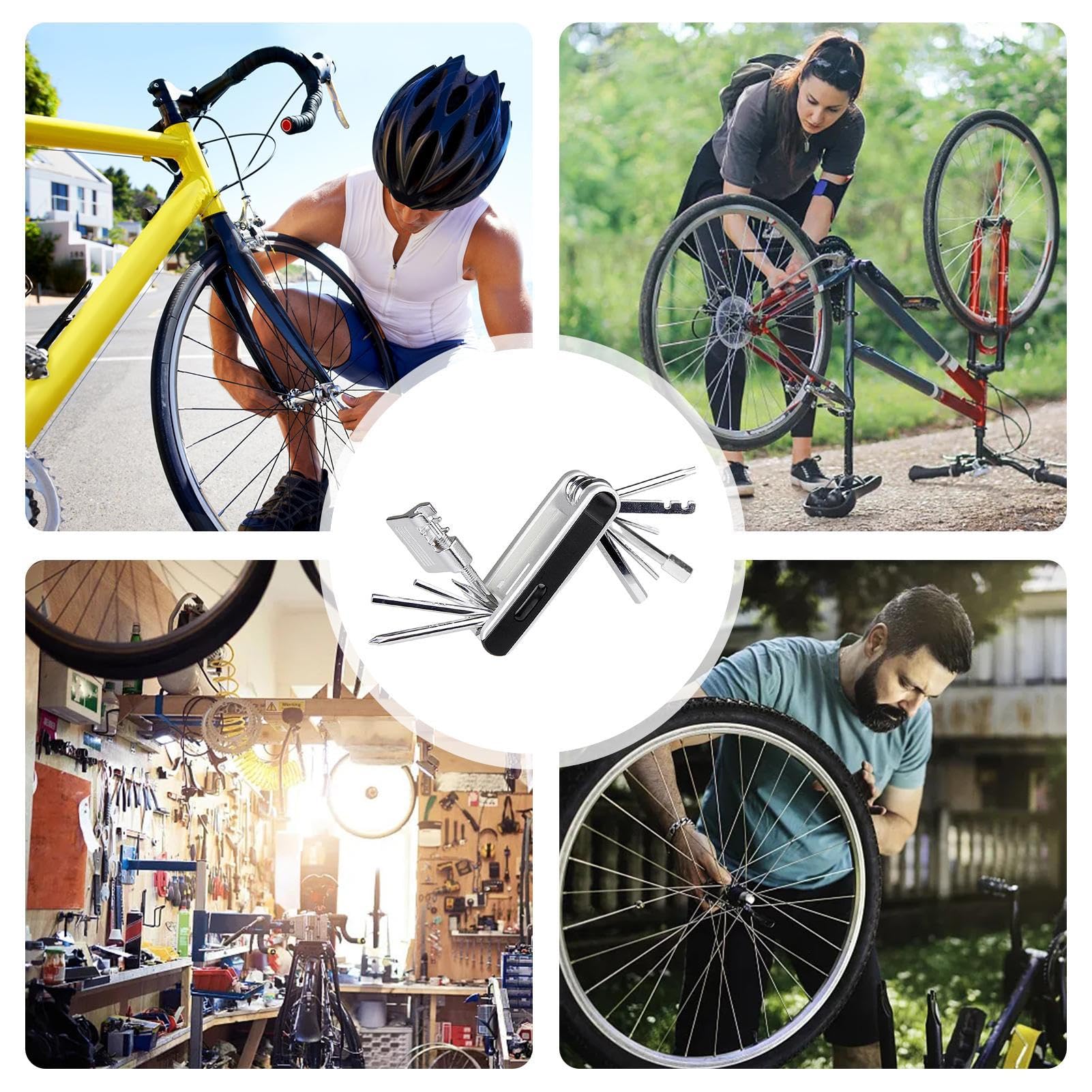 Amazon.co.jp: 自転車工具 - アクセサリーセット多機能サバイバルギア 