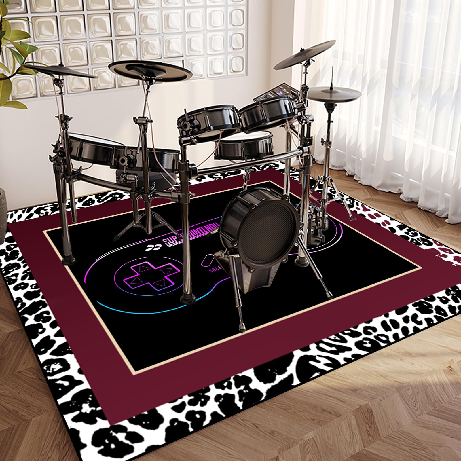 Tappeto Per Batteria 200x160 Cm - Antiscivolo, Fonoassorbente, Per Batterie Acustiche Ed Elettroniche - Foto 8