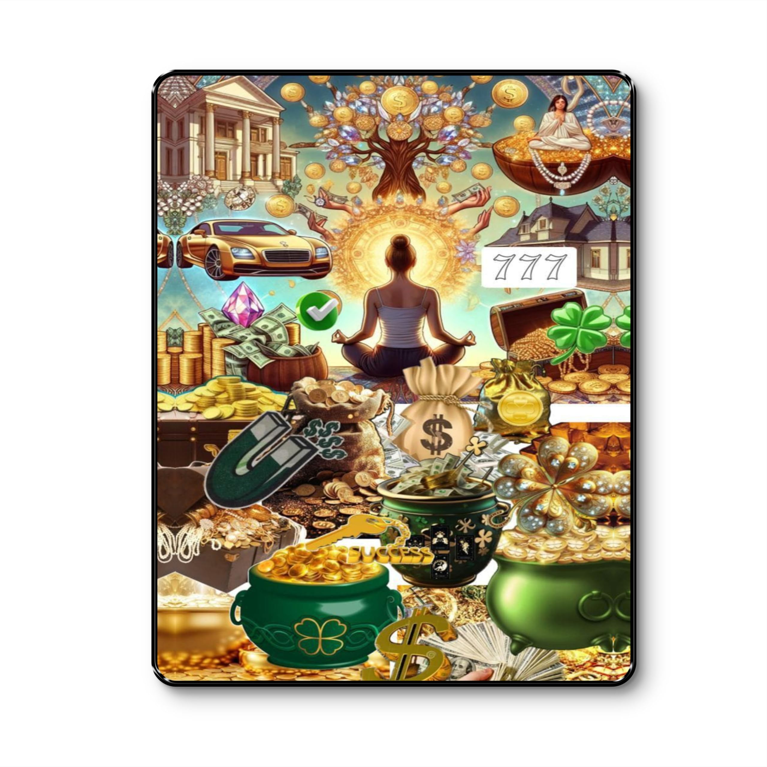 Golden Money Tree Wall Art - Wealth & Good Luck -20