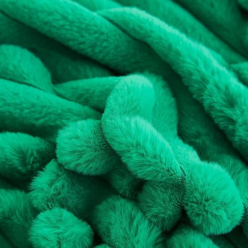 Miniatura 6 de JAUXIO Funda de almohada de cuerpo esponjoso de piel sintética de lujo, a rayas, de felpa, decorativa, para Navidad, ultra suave y acogedora, cierre