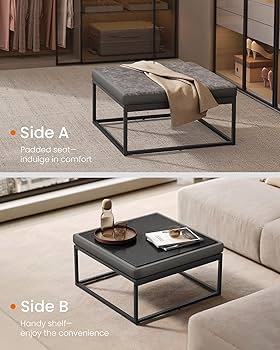 Amazon.com: SONGMICS HOME LUIZ Collection - Ottoman, Square