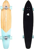 Retrospec Zed Pintail Cruiser Longboard - 44" Bamboo & Maple Deck, ABEC-7 Bearings, 70mm PU Wheels for Adult Commuting & Carving