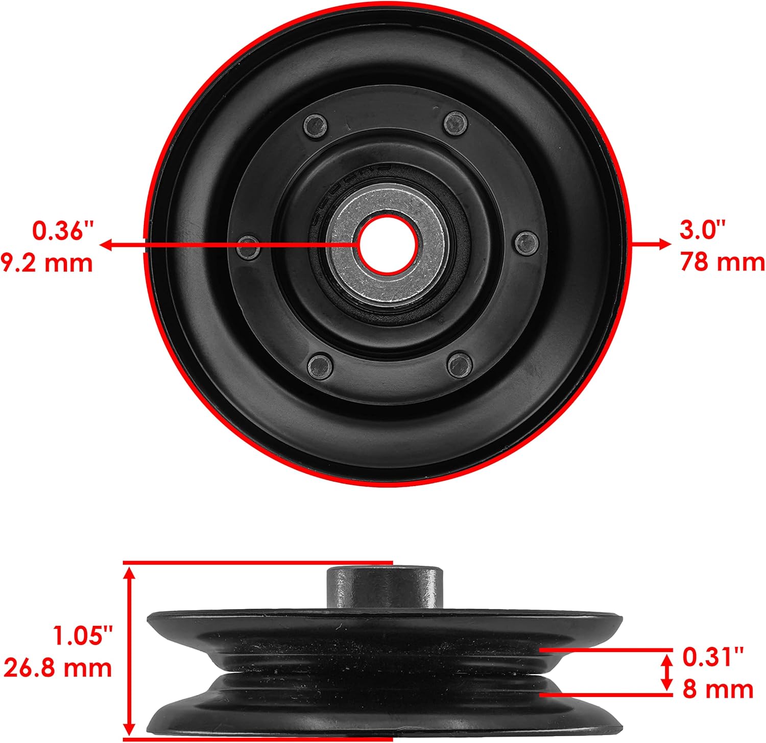 Caltric Drive Pulleys Compatible with John Deere 116 116H 130 160 165 LX277 LX279 S80 S82 S92