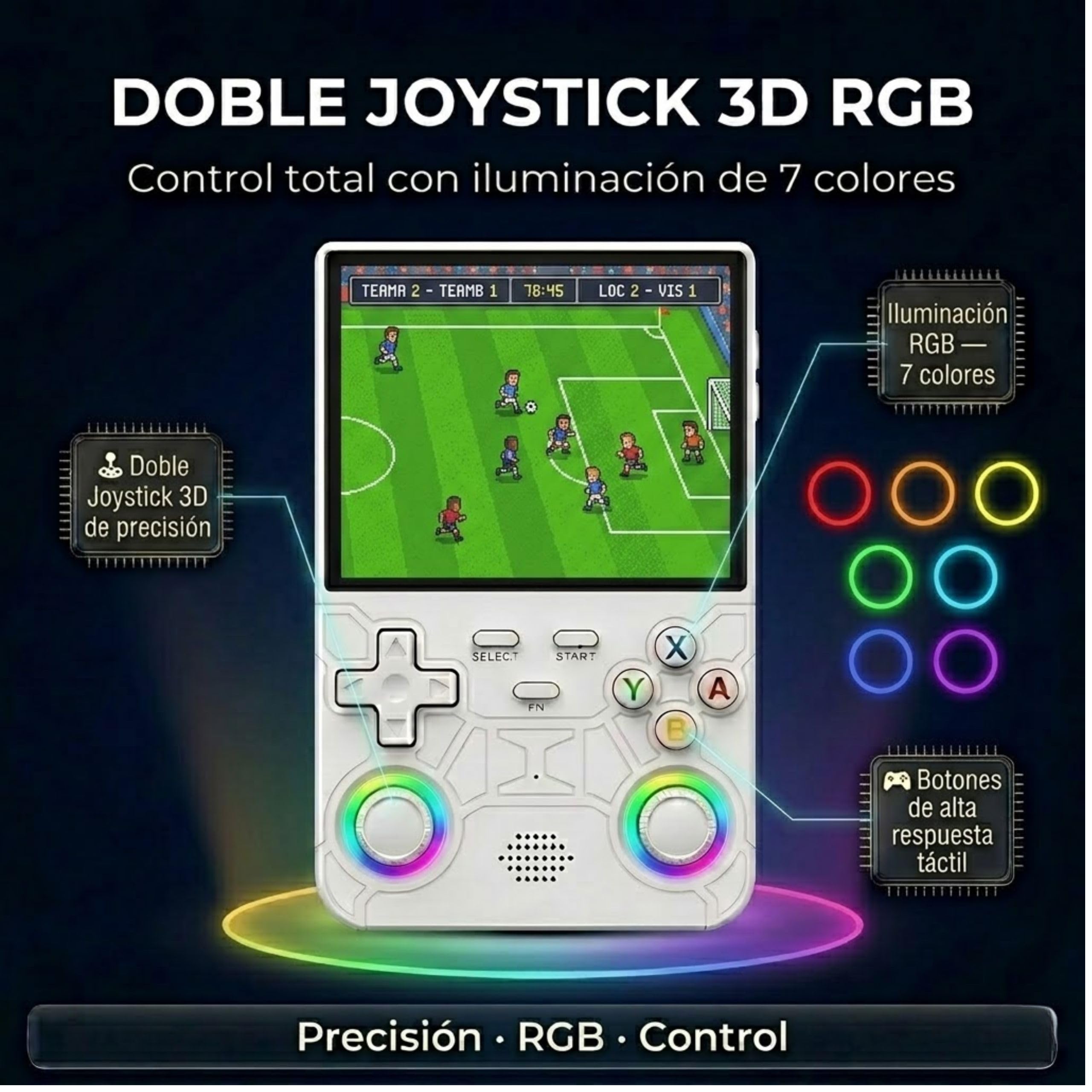 Genzo Consola Portatil Retro R36 Ultra 2026 con 128GB y más de 40.000 Juegos - Juegos de PSP, GameB, PS1, SuperNint, MegaD, NeoG, etc. +30 Emuladores -Pantalla Grande HD IPS de 4 Pulgadas (Blanco)