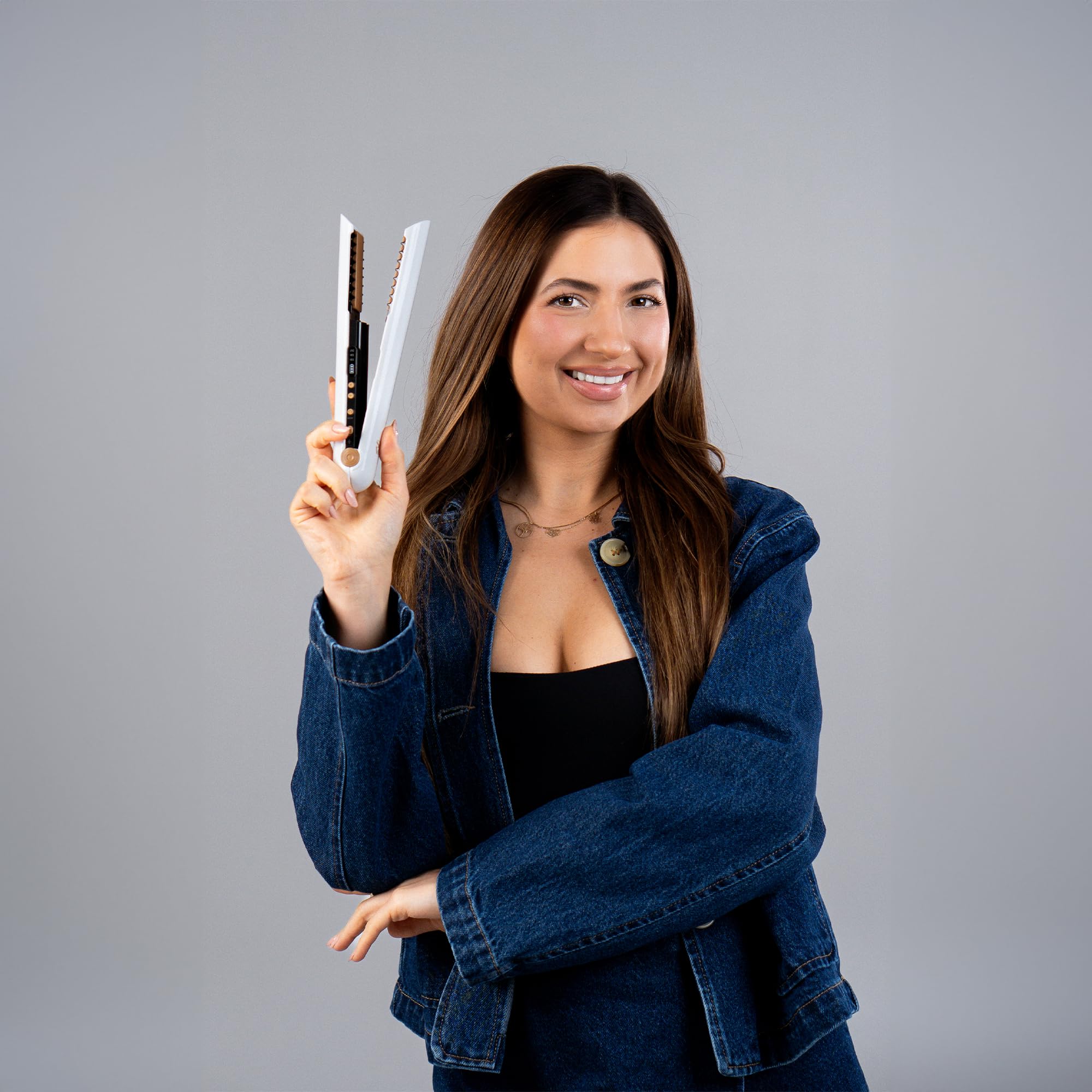 Prostownica Bezprzewodowa do Włosów SkinVibe Luna Wireless Biała