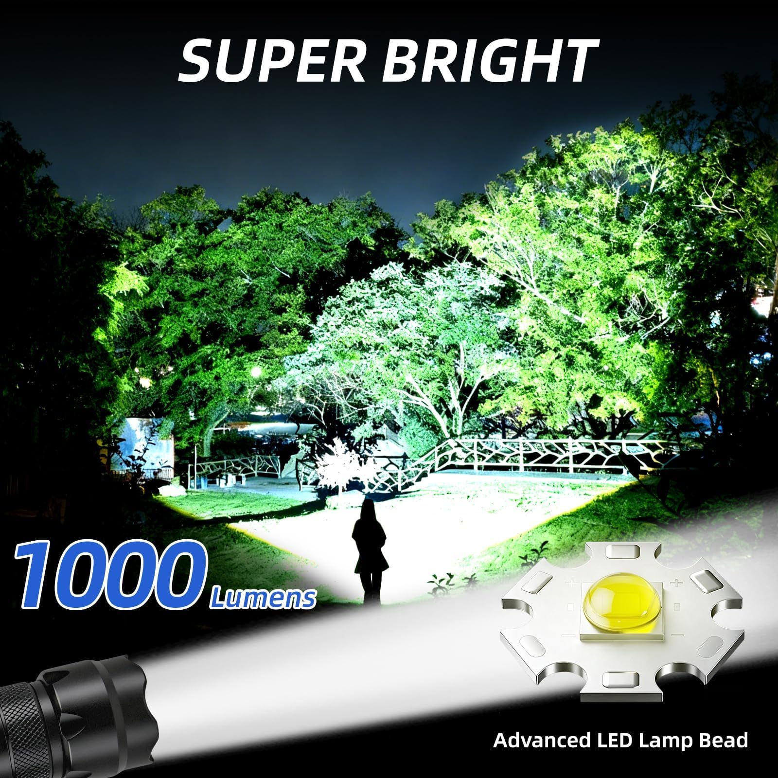 Amazon.co.jp: ULTRAFIRE タクティカルLED懐中電灯 1000ルーメン 5