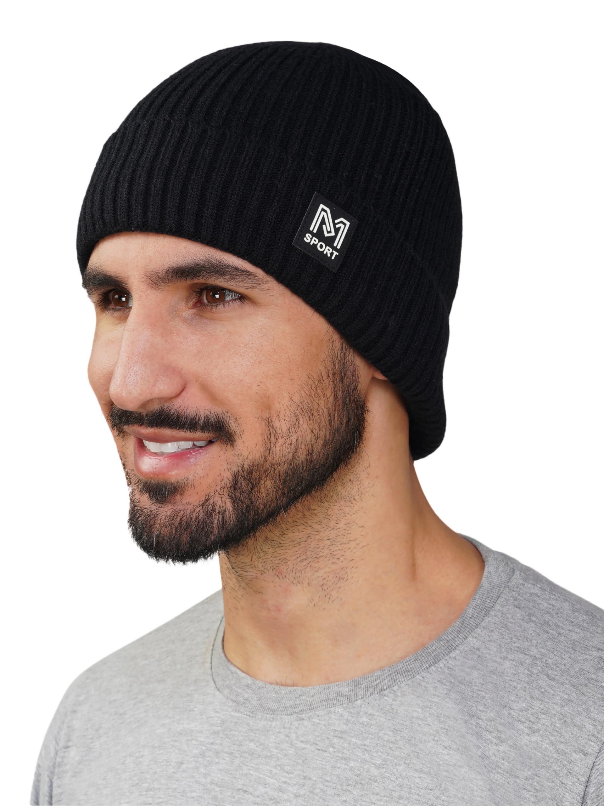 isweven Mens Womens Woolen Winter Knit Cozy Cap, Cold Weather Beanie Hat Unisex (Free Size, WC4210)-picture-8