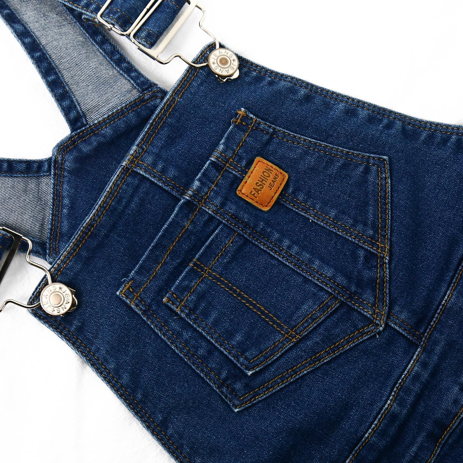 KIDSCOOL SPACE Girls Denim Overalls, Bibs Washed Stretchy Jeans Jumpsuit - Image 5