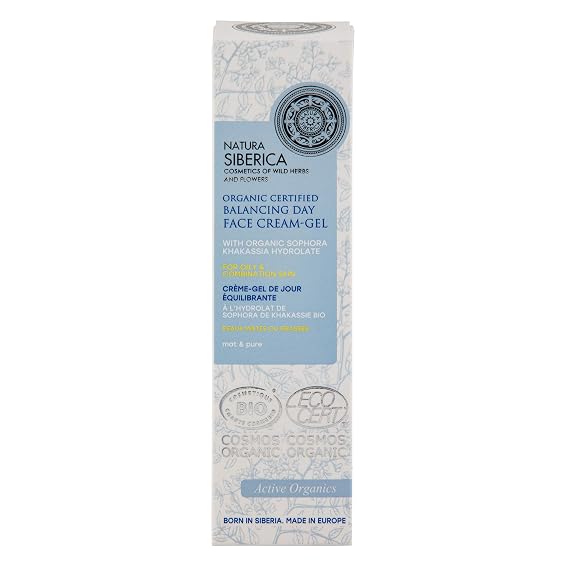 Organic Certified Balancing Face Cream-Gel For Oily & Combination Skin, 50 ml