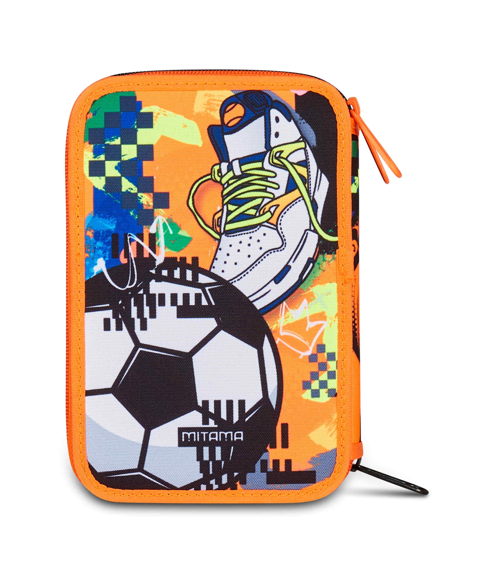 Mitama Astuccio Scuola 3 Scomparti, SUPER TRIPLO MITA PLAY, Contenuto 47 pz, Completo di Matite, Pennarelli, Portapenne Scuola Elementare Bambino