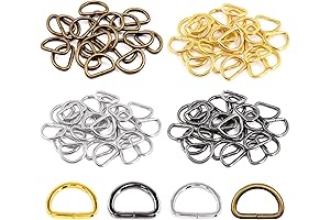 Swpeet 120PCS 3/4 Inch D Ring for Multipurpose Projects