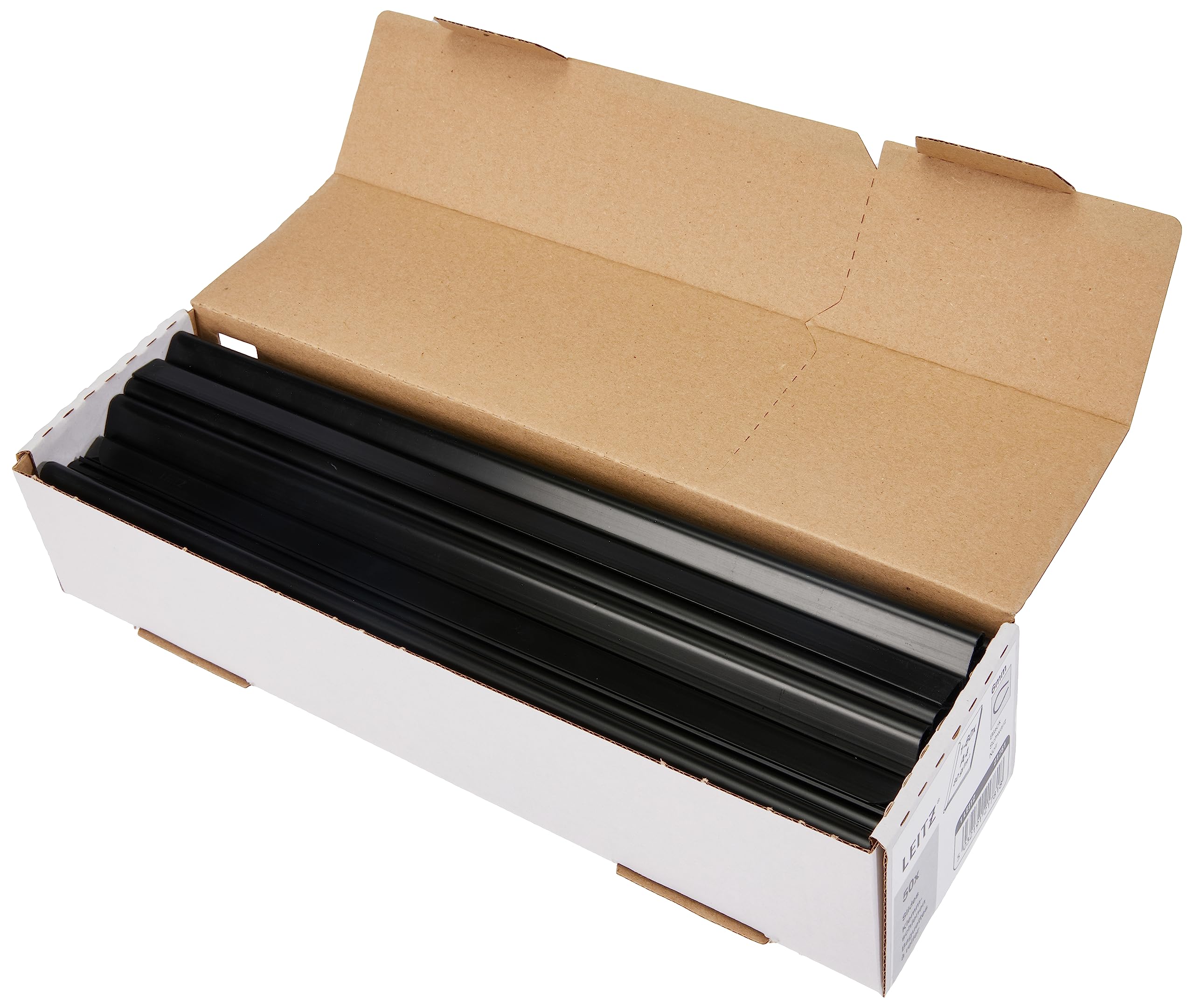 Leitz 21781 Klemmschiene bis 60 Blatt, 50 Stück, schwarz