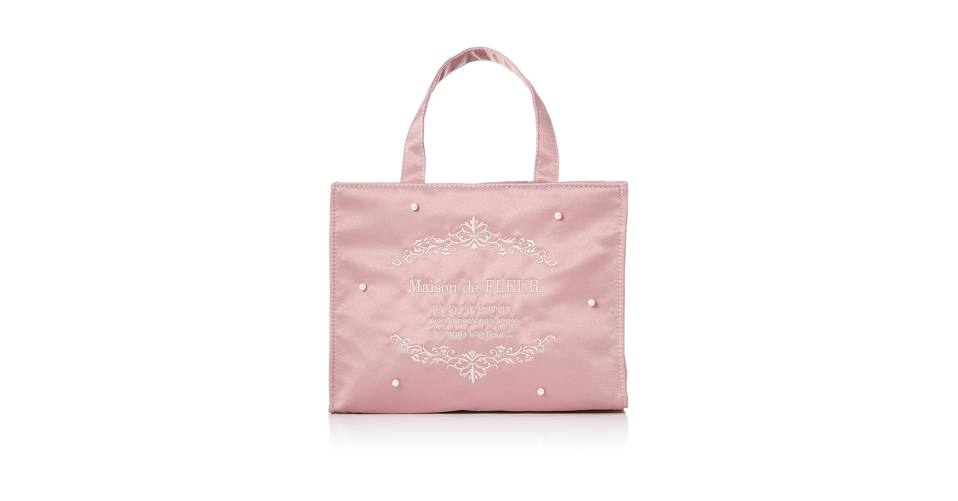 メゾンエシェル パール付きエコトートバッグ パール付き