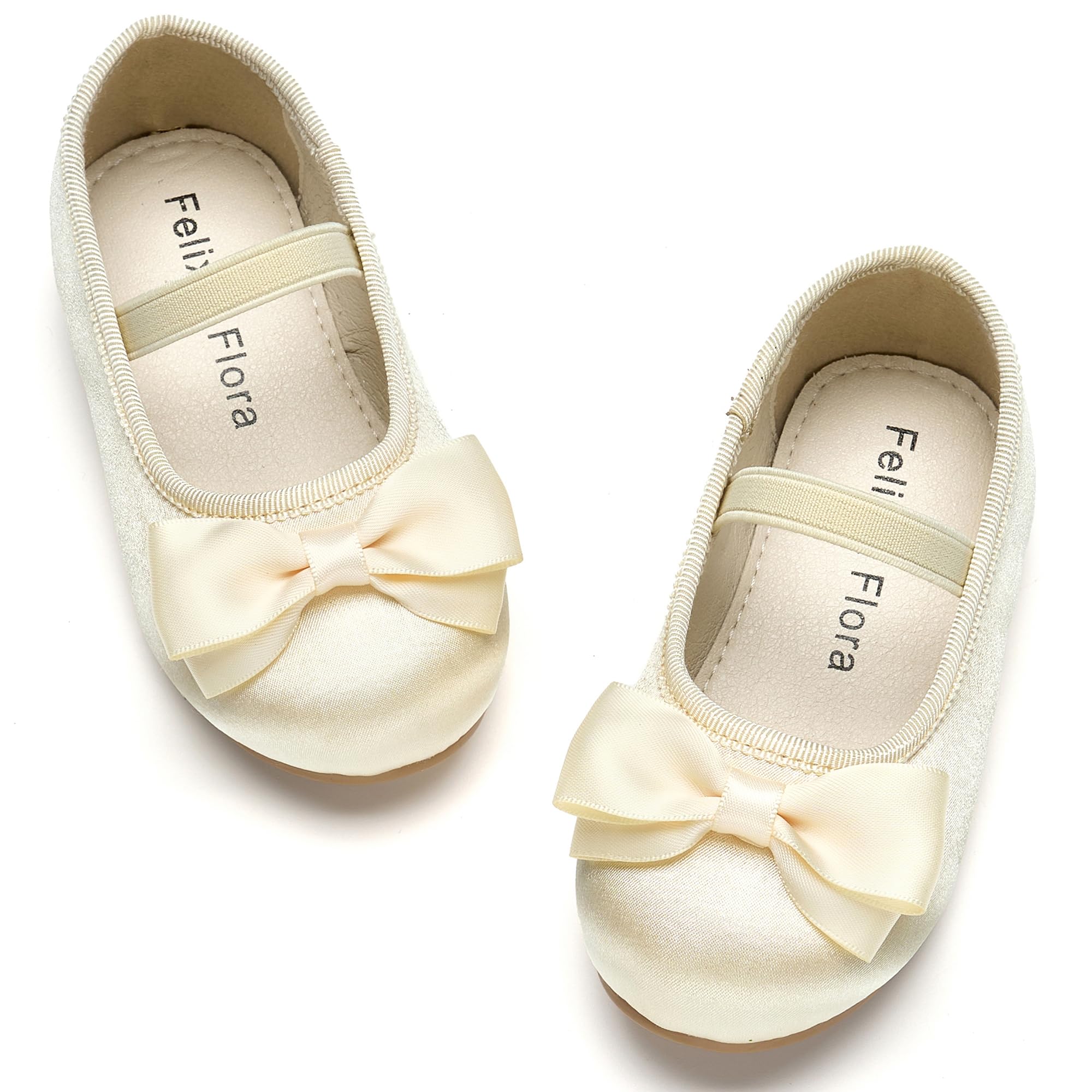 Felix &amp; Flora Toddler Flower Girl Dress Shoes - Girl Ballet Flats Party School Shoes Wedding