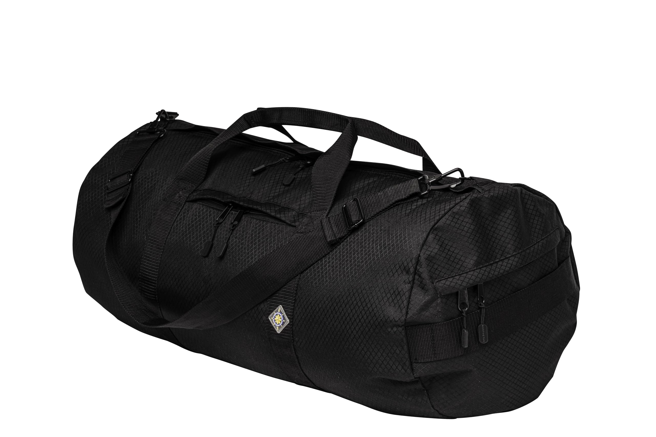 Diamond Ripstop Travel Duffle Bags with Pockets, Ultra Tough & Tear Resistant, Reinforced Stitching, Weatherproof, Packable Foldable Duffle Bag for