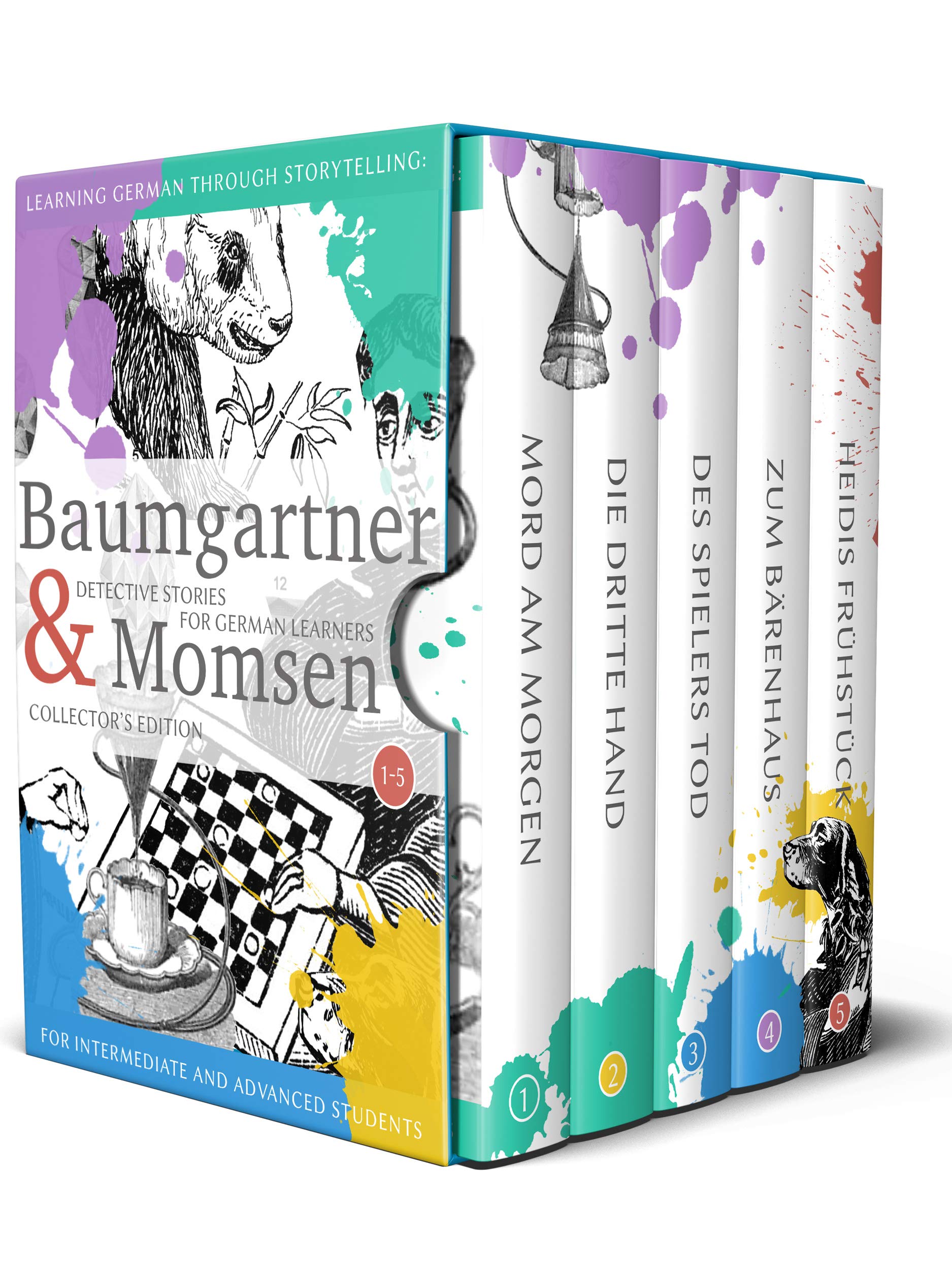Learning German through Storytelling: Baumgartner & Momsen Detective Stories for German Learners, Collector's Edition 1-5 (German Edition)