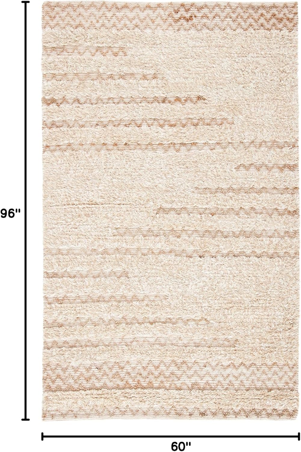 Ivory Rectangular Hand-Tufted Wool Area Rug