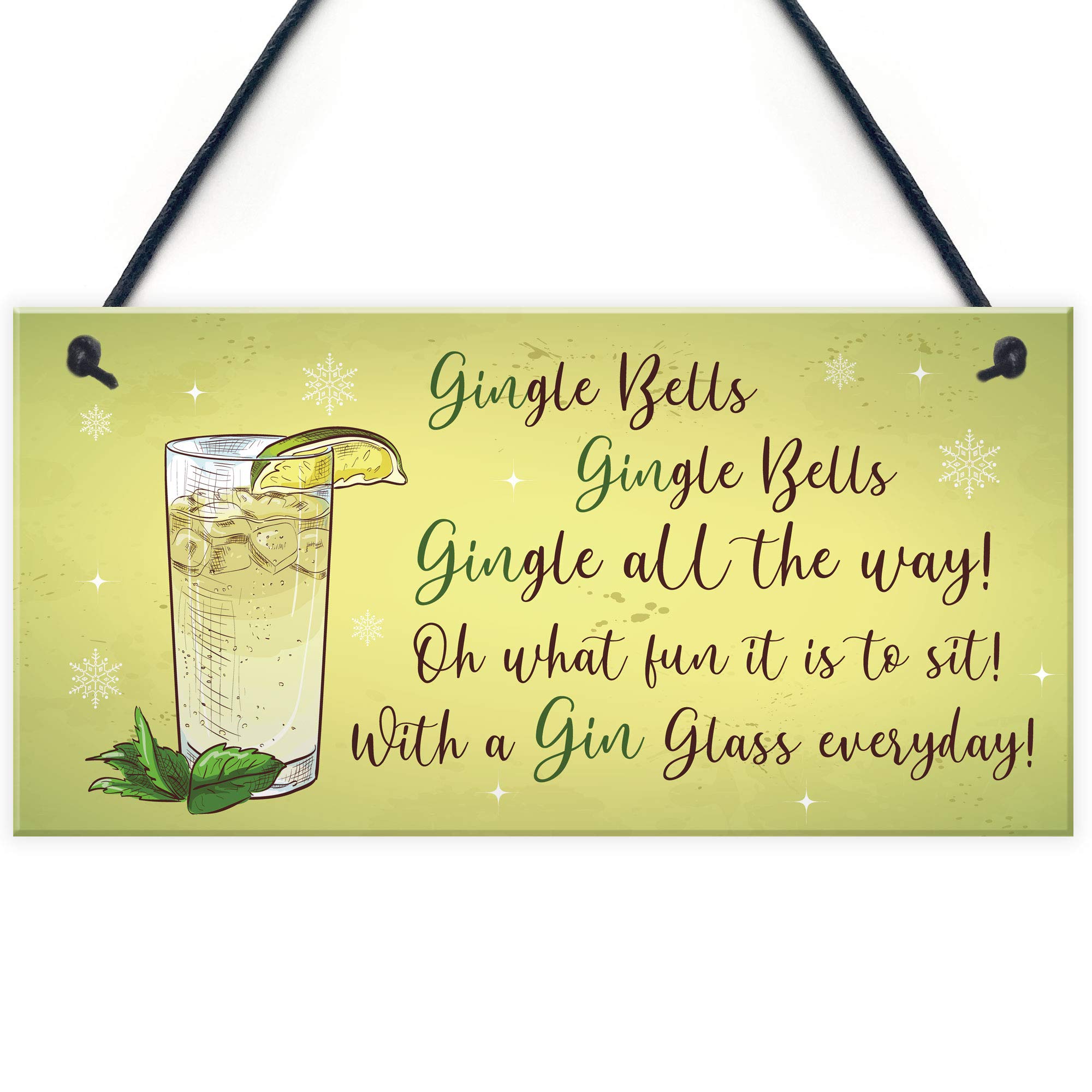 Red Ocean Novelty Gin Sign Bar Signs And Plaques Funny Gin Gifts For Women Alcohol Gift