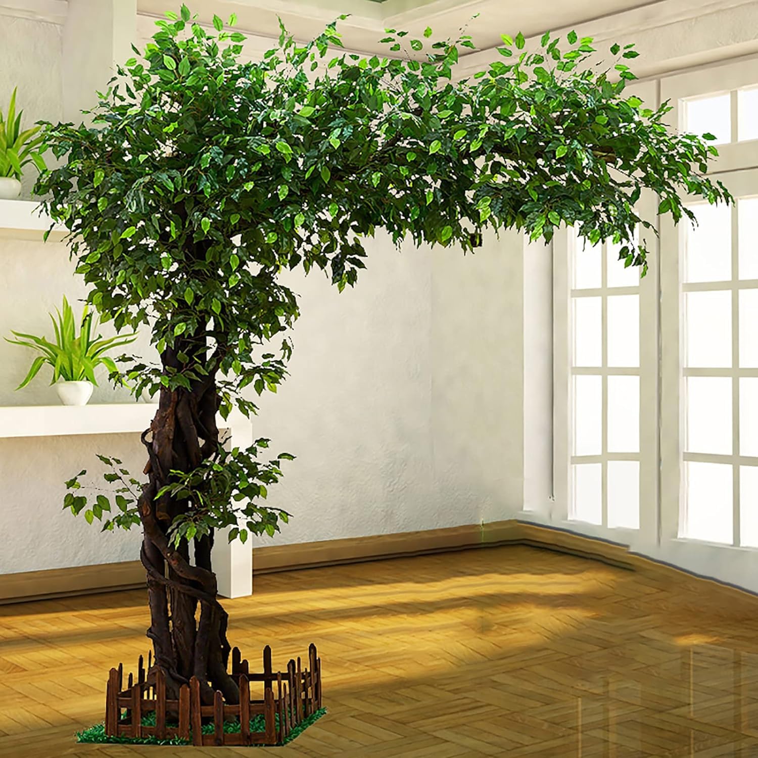 Amazon｜人工大きな木シミュレーションバンヤンツリーインテリア  