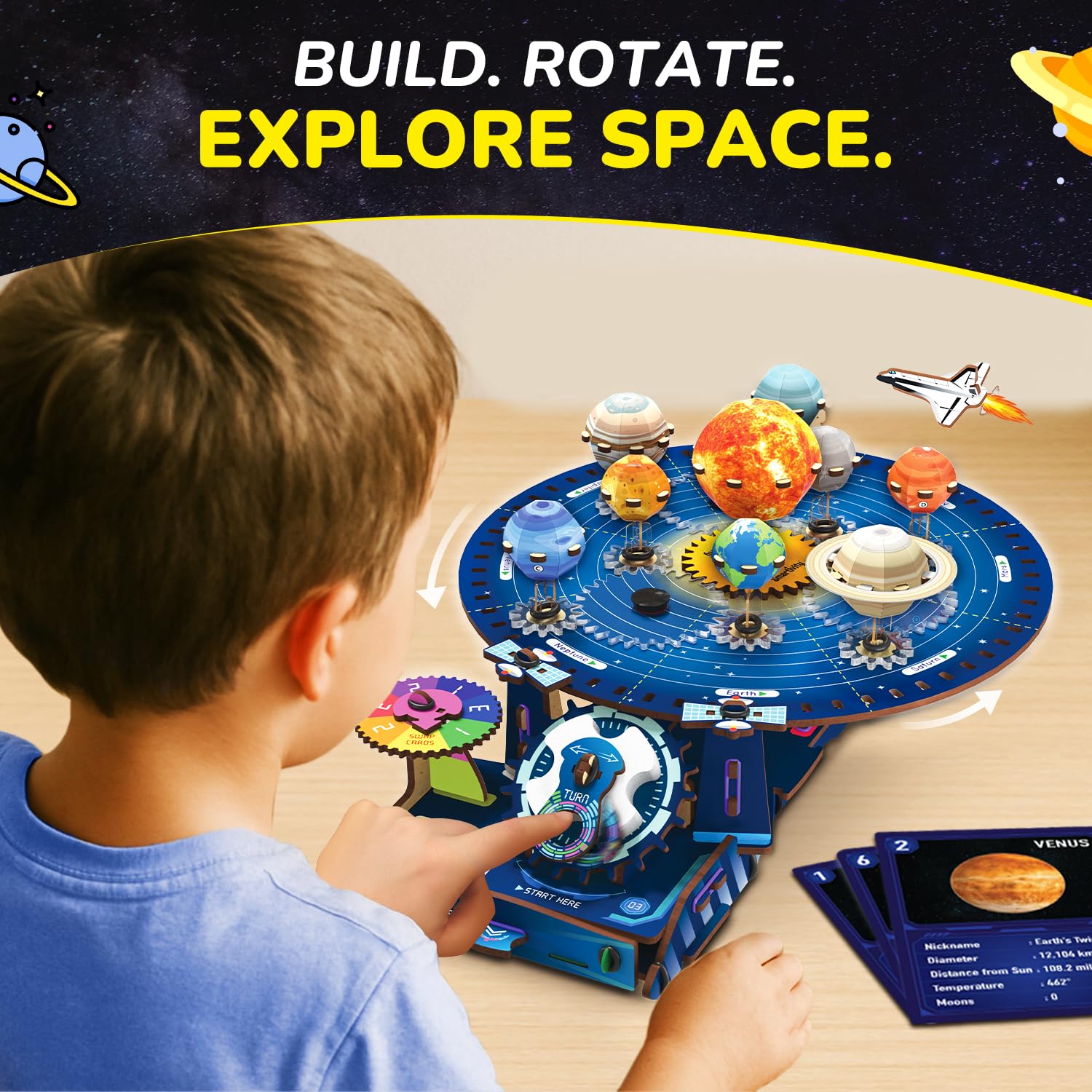 Smartivity DIY Solar System Kit - Gear-Driven Planet Model for Kids 8-14 — Amazon image 2