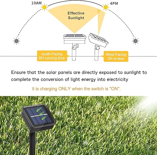 Miniatura 5 de echosari 100 luces LED de red solar para exteriores, 5 pies x 5 pies, luces de malla de arbusto, alambre verde con 8 modos de encendido y apagado