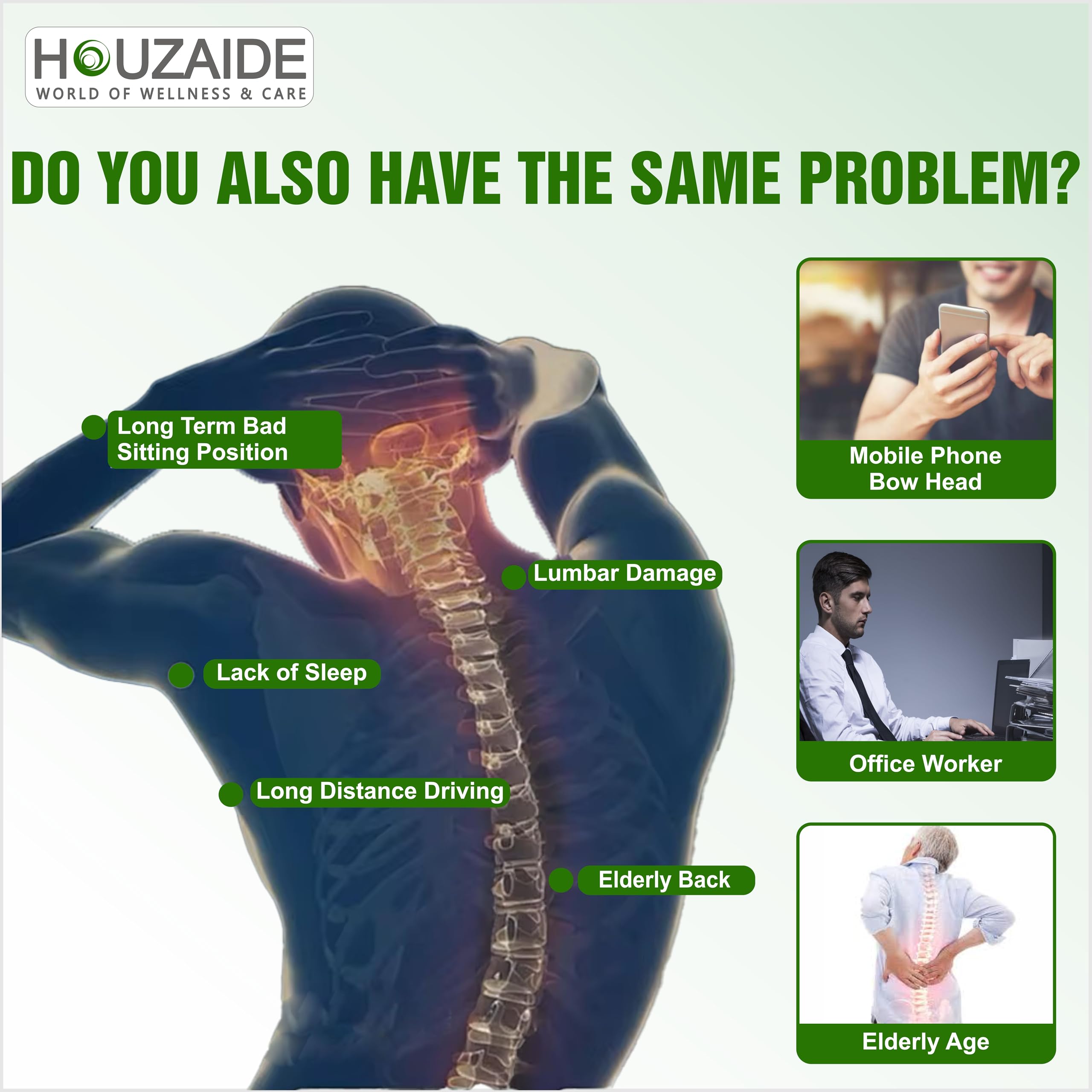 HOUZAIDE Battery Powered Neck And Shoulder Massager For Neck, Shoulder And Migraine Pain Relief | 6D Massage Device With Heat & Kneading | Raksha Bandhan Gift Option 1