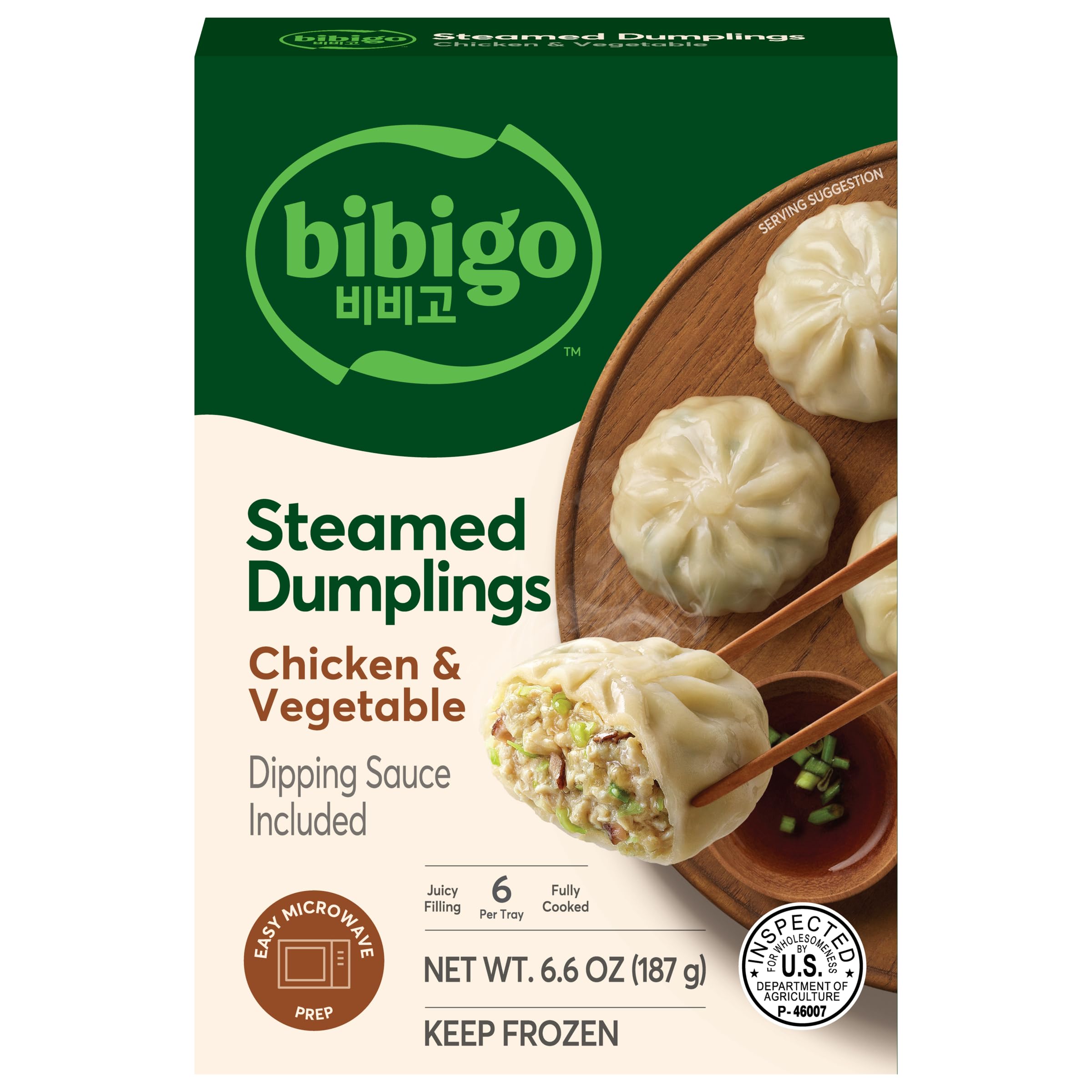 Bibigo Chicken and Vegetable Steamed Dumplings 6 Oz