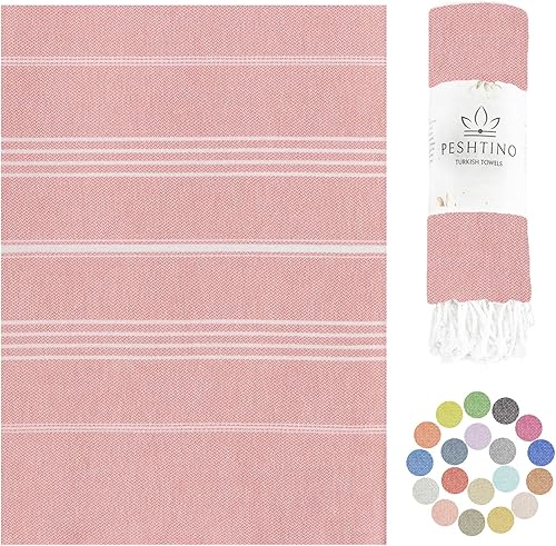 Miniatura 8 de Toalla de playa turca, 100% algodón, 38 x 71 pulgadas, de secado rápido, delgada, ligera, suave, libre de arena, toallas compactas para playa,