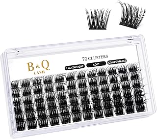 Cluster Lashes B16 Mixed Tray 72 Clusters B&Q Lash Clusters C D Curl Individual Cluster Lashes Mega Volume Eyelash Clusters DIY Lash Extensions Soft Fluffy Cluster Eyelash Extensions (B16,D-10-16MIX)