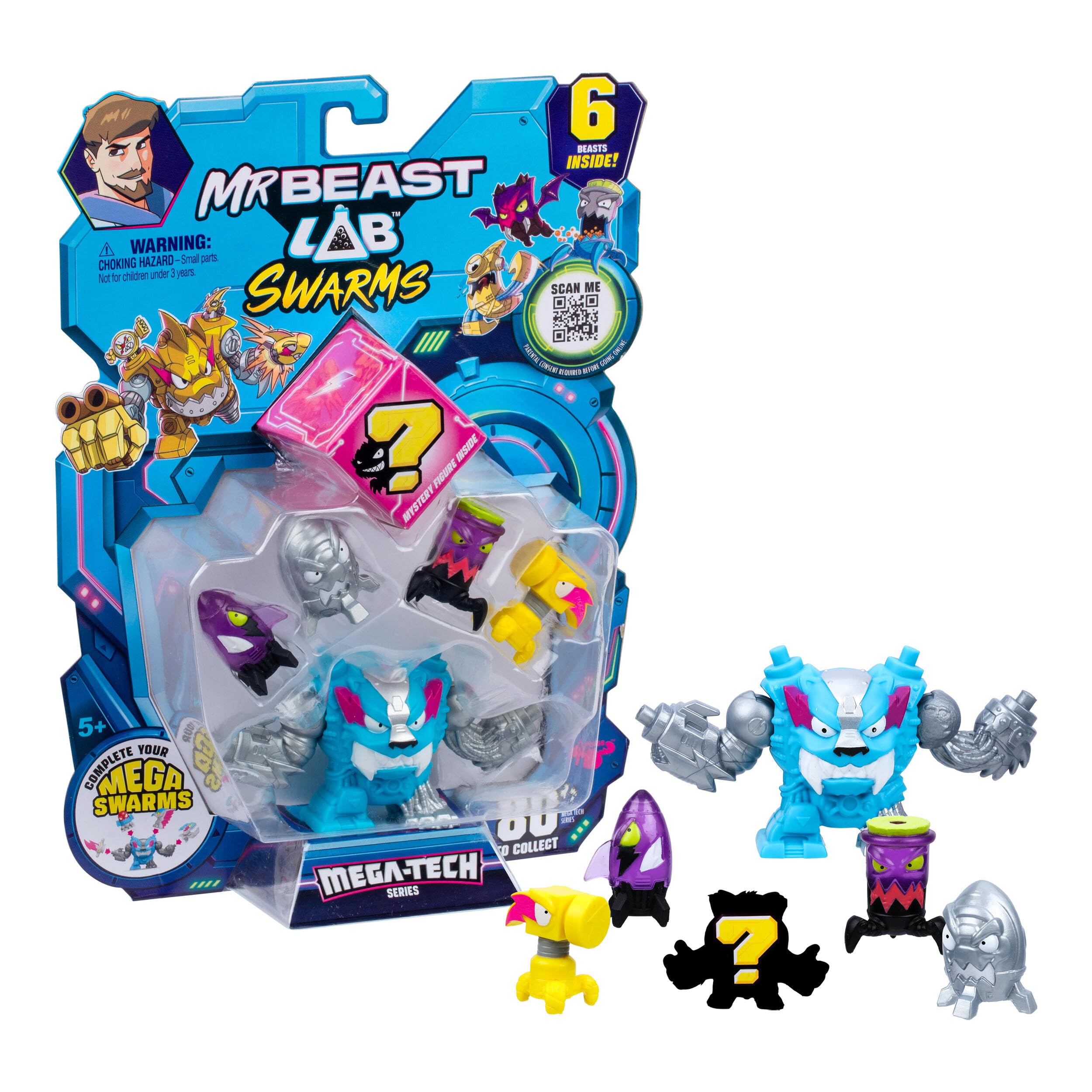 MrBeast Lab Swarms MEGA-TECH Series 6 Pack, including a Mega Swarm