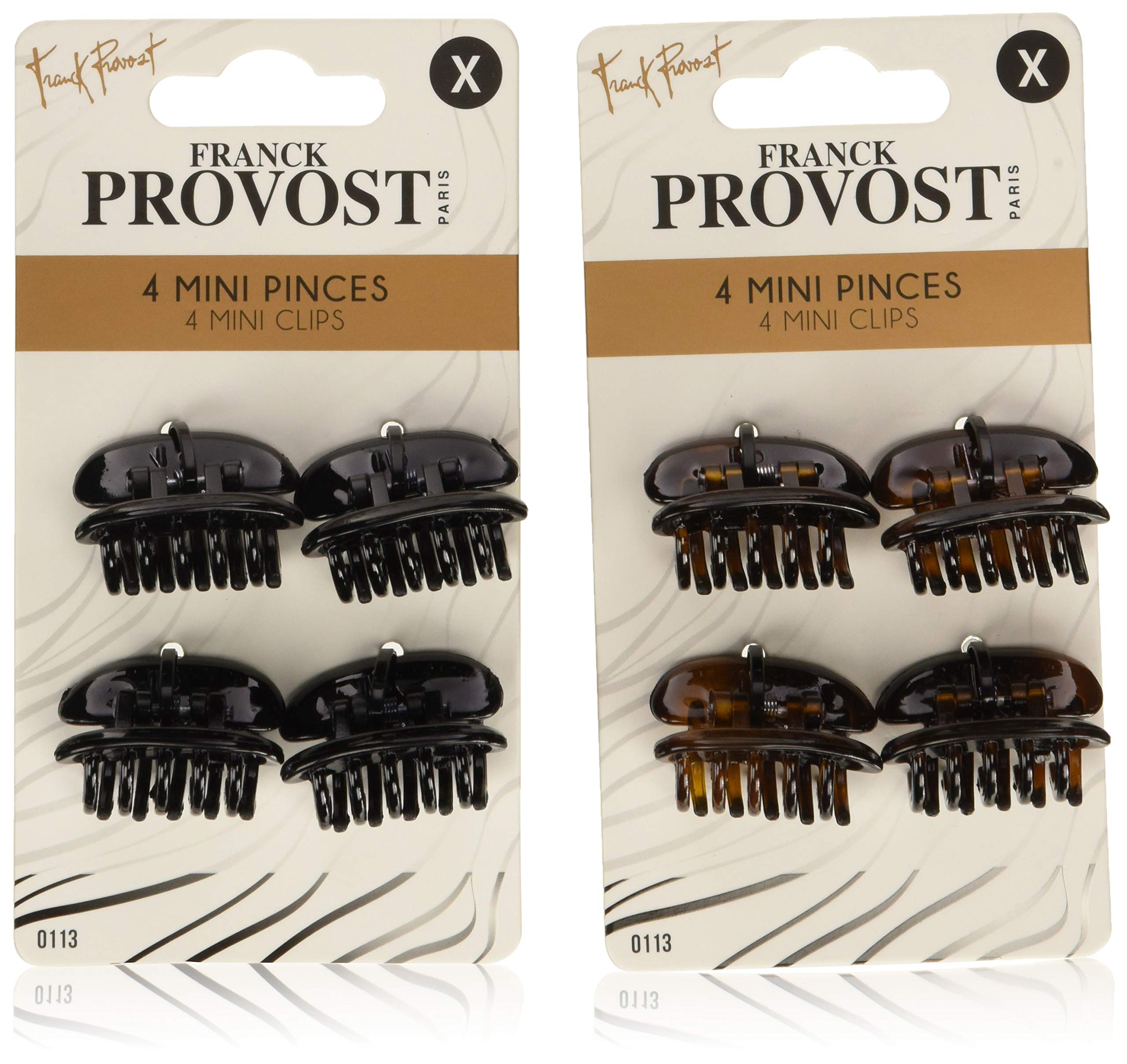 Franck Provost 4 Mini Hair Clips - Pack of 2, Assorted