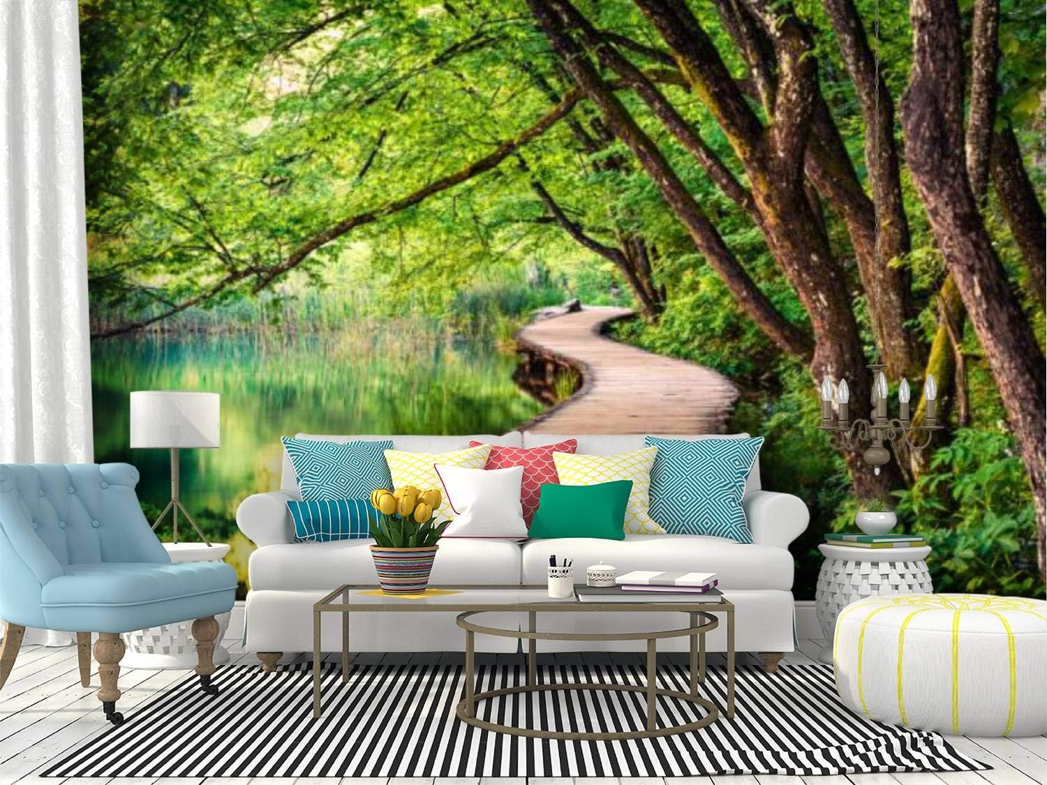 Wall Mural picturesque morning in plitvice national park