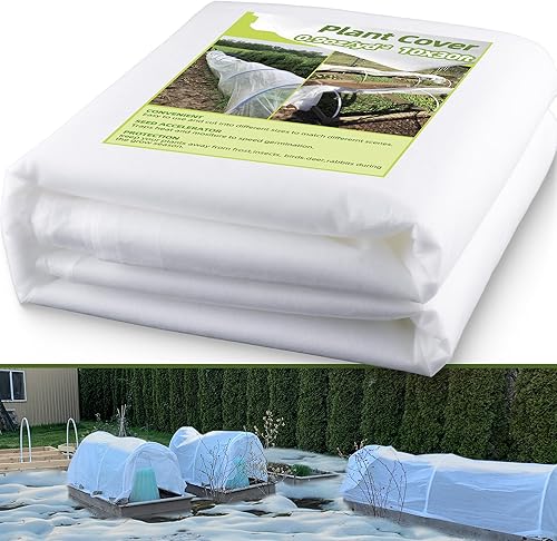 Cubiertas para plantas, protección contra congelación, 10 x 30 pies, manta de tela flotante para protección de invierno, 0.9 ozyd