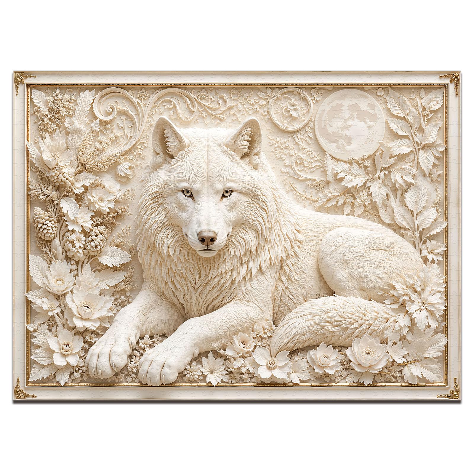 1000 Piece Puzzles for Adults, 70 * 50 CM Forest Wolf Puzzle