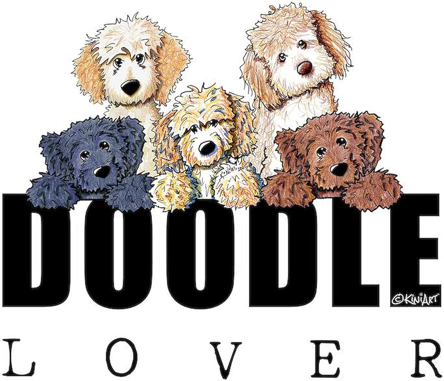 CafePress Doodle Lover Decorative Fabric Shower Curtain